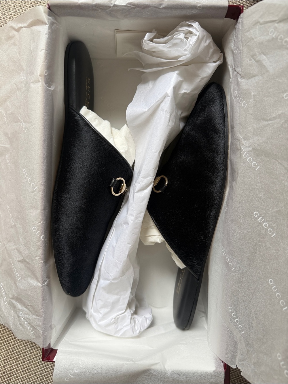 {Gucci} Calf Hair Mules - Picture 4 of 11